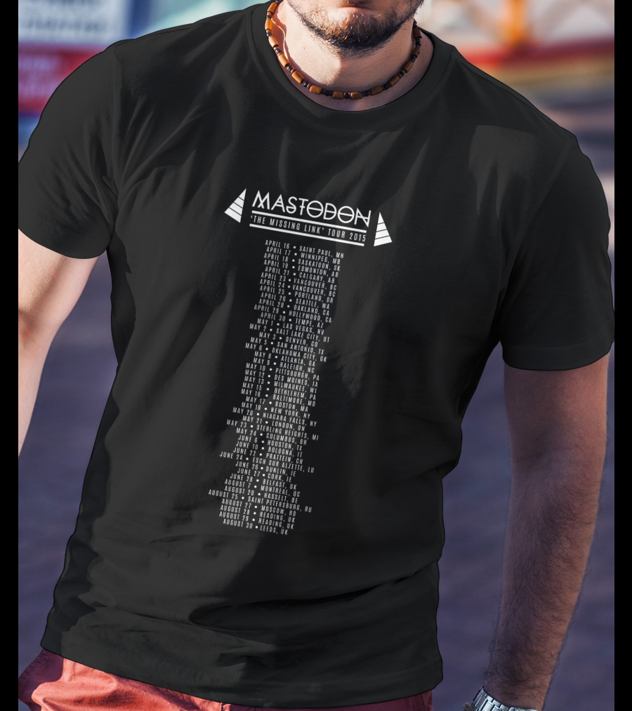 Mastodon The Missing Link Tour 2015 Dates And Locations T-Shirt