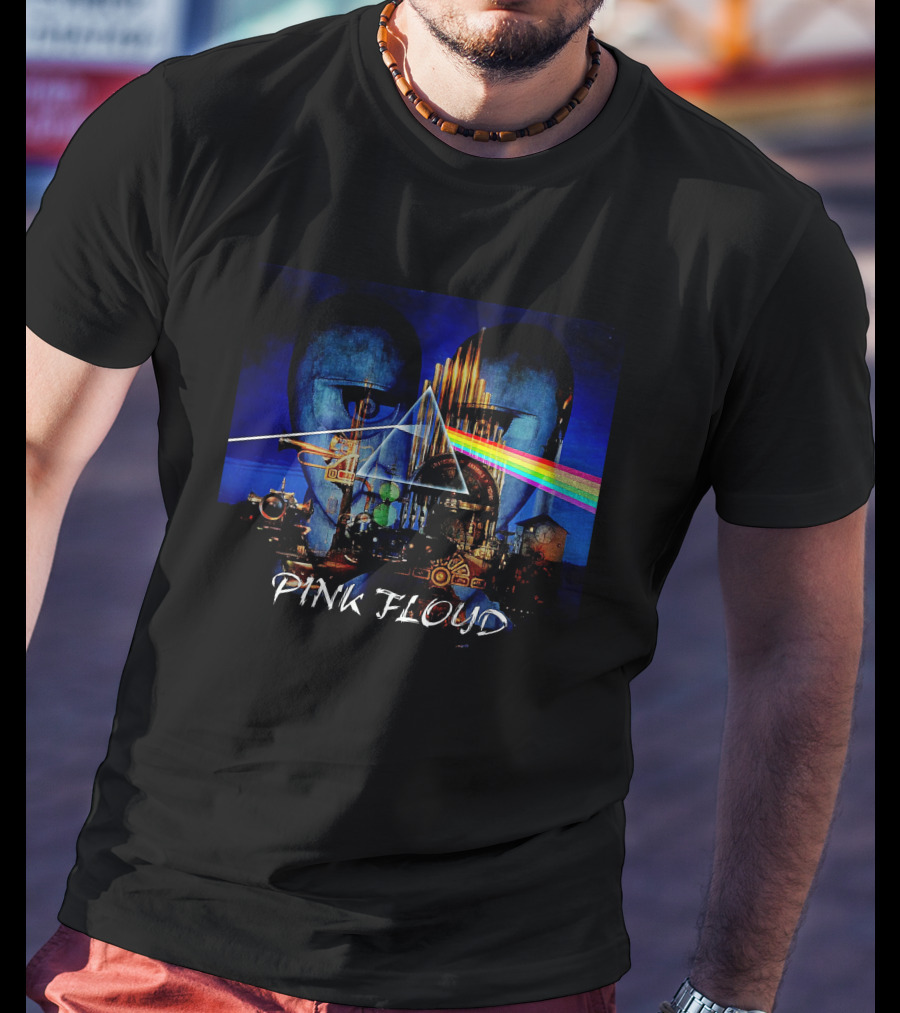 Pfl(32) Dark Side Inspired Pink Floyd Mashup T-Shirt