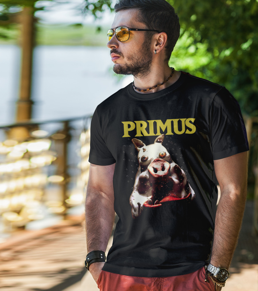 Primus Cow Imagery With Bubbles T-Shirt