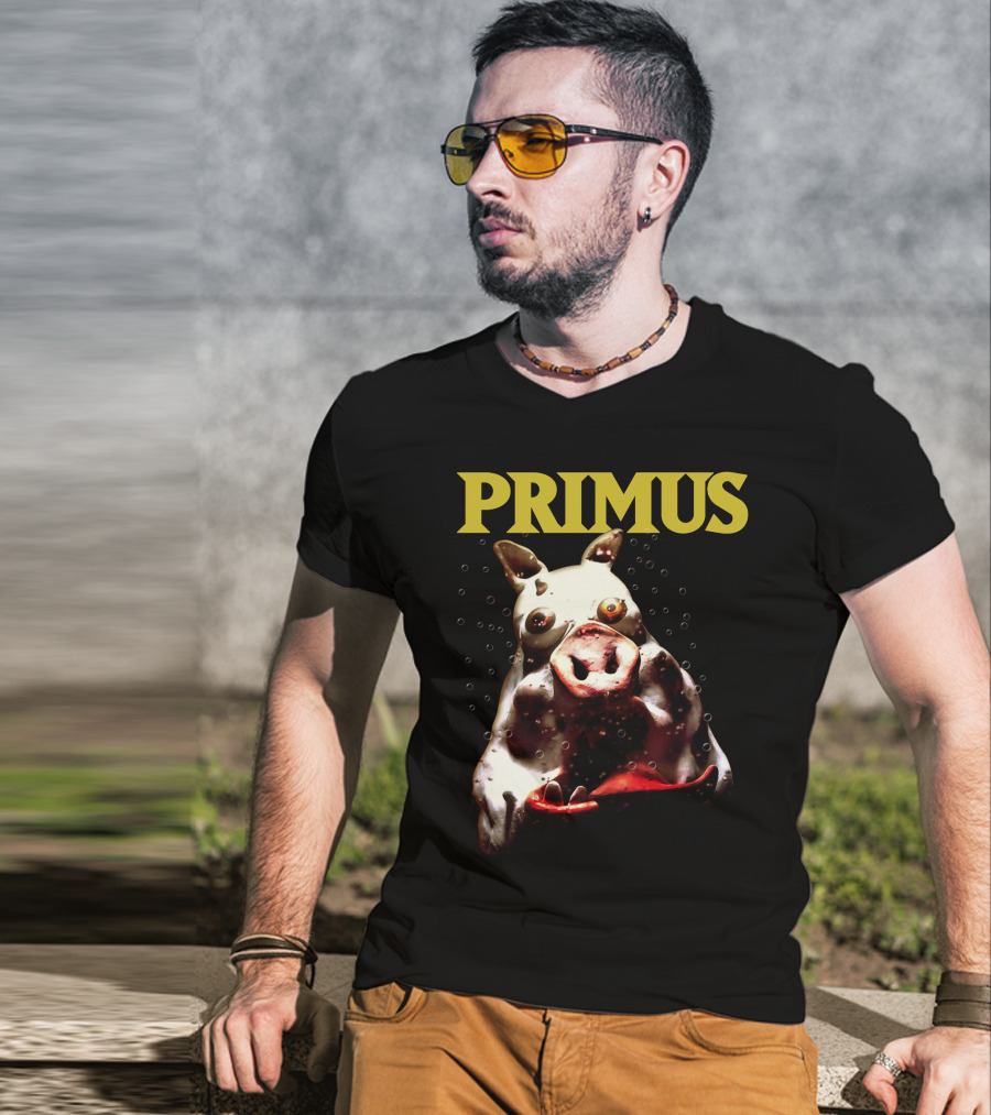 Primus Cow Imagery With Bubbles T-Shirt