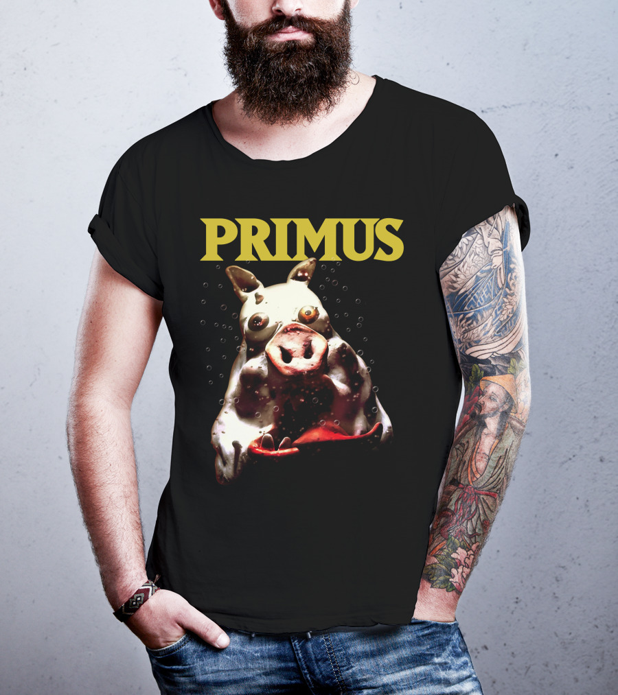 Primus Cow Imagery With Bubbles T-Shirt
