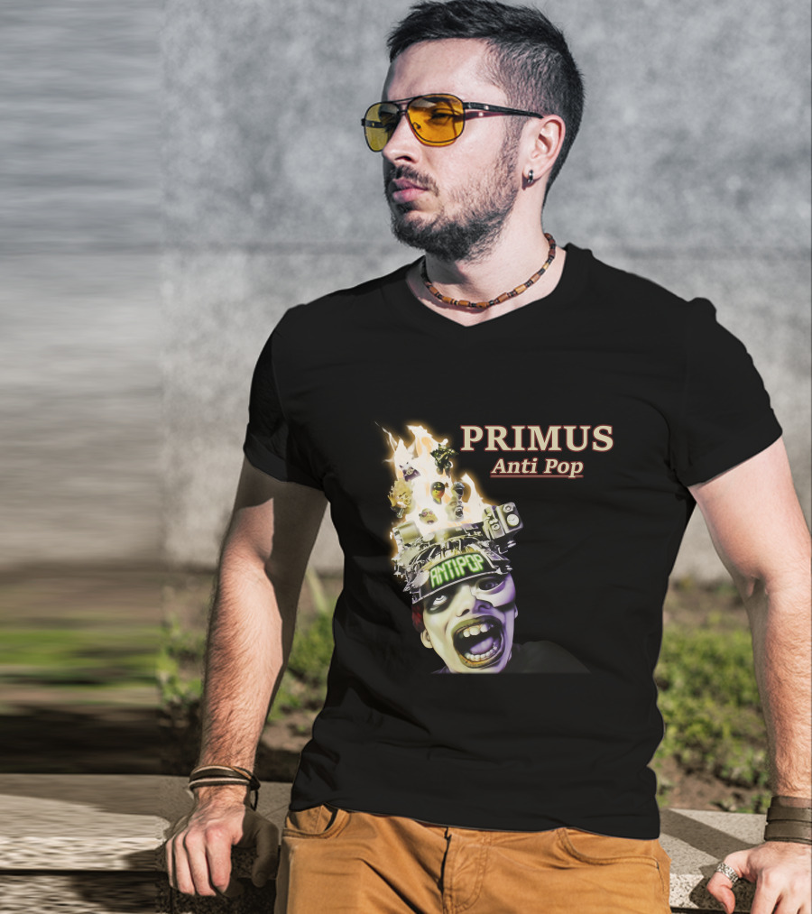 Primus Anti Pop Burning Head T-Shirt