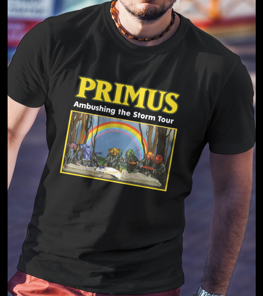 Primus Ambushing The Storm Tour Rainbow Artwork T-Shirt