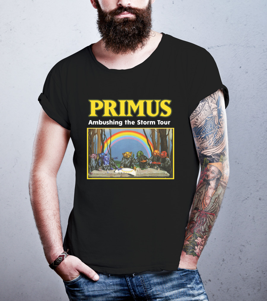 Primus Ambushing The Storm Tour Rainbow Artwork T-Shirt