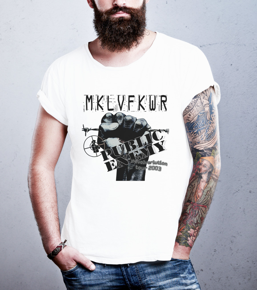 Mklvfkwr Public Enemy Revolverlution Tour 2003 T-Shirt