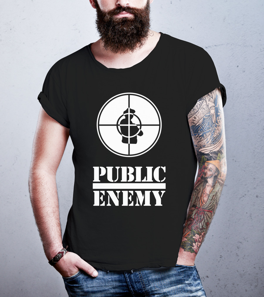 Public Enemy Classic Logo Target Silhouette T-Shirt