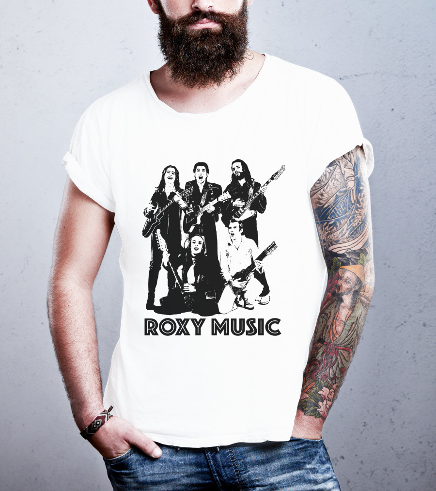 Roxy Music Band Members With Guitars T-Shirt
