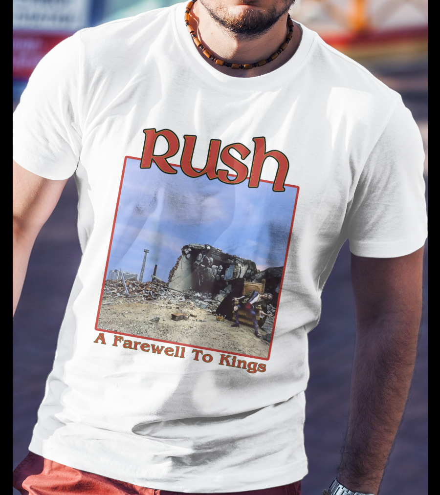 Rush A Farewell To Kings Album Cover Ruins Blue Sky T-Shirt