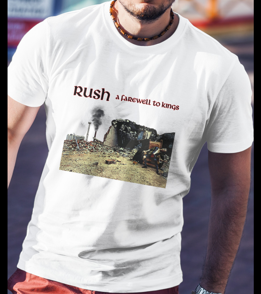 Rush A Farewell To Kings Album Cover Industrial Ruins Scene T-Shirt