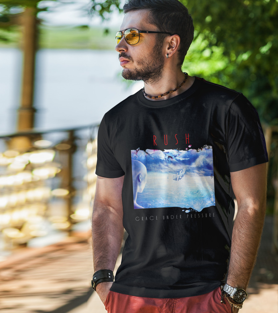 Rush Grace Under Pressure Oceanic Scene T-Shirt