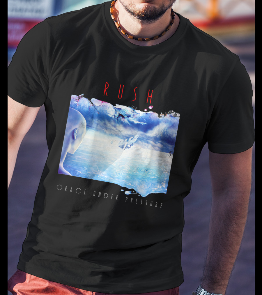 Rush Grace Under Pressure Oceanic Scene T-Shirt