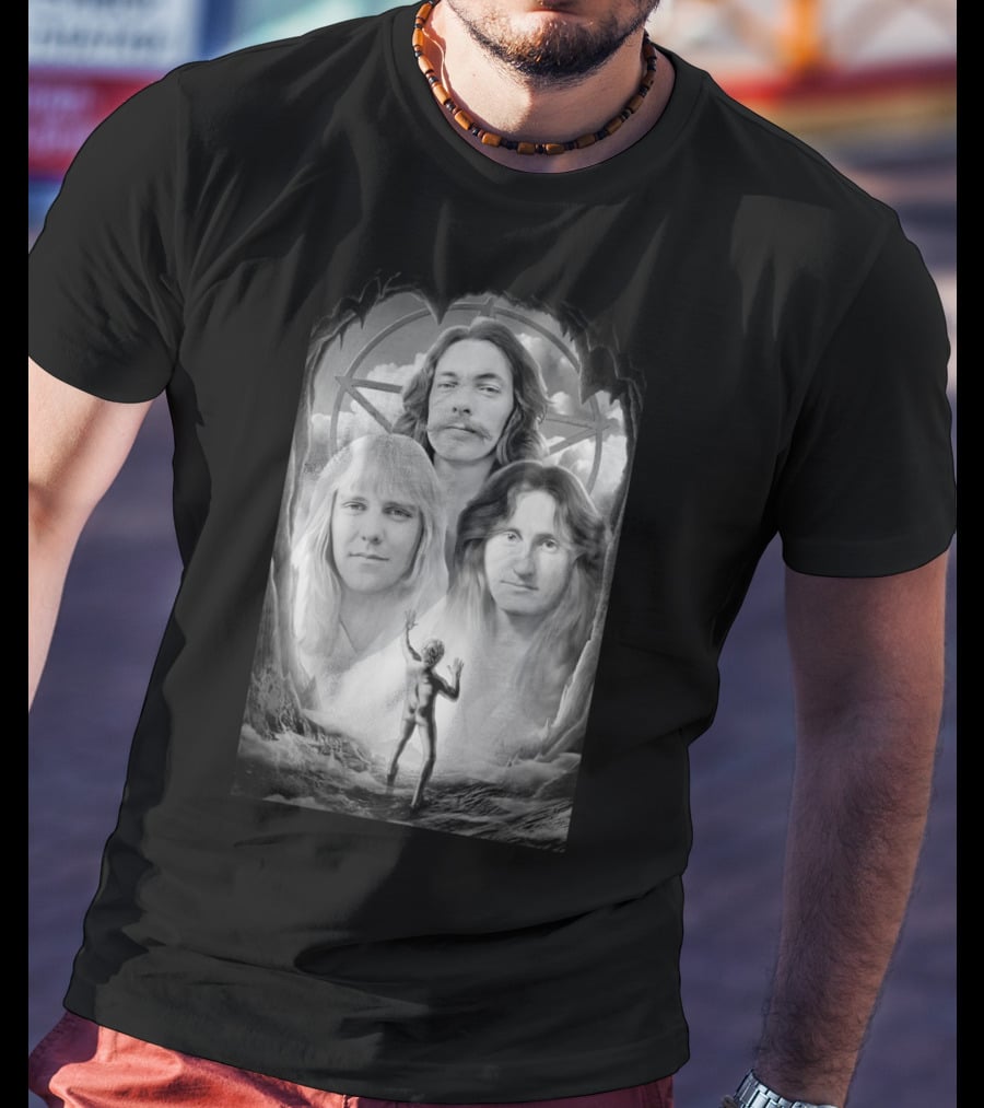 Rsh Band Portrait With Starman And Pentagram T-Shirt