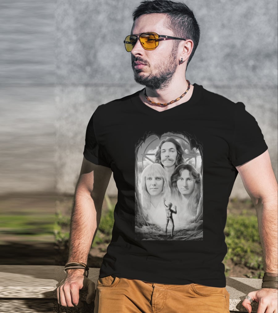 Rsh Band Portrait With Starman And Pentagram T-Shirt