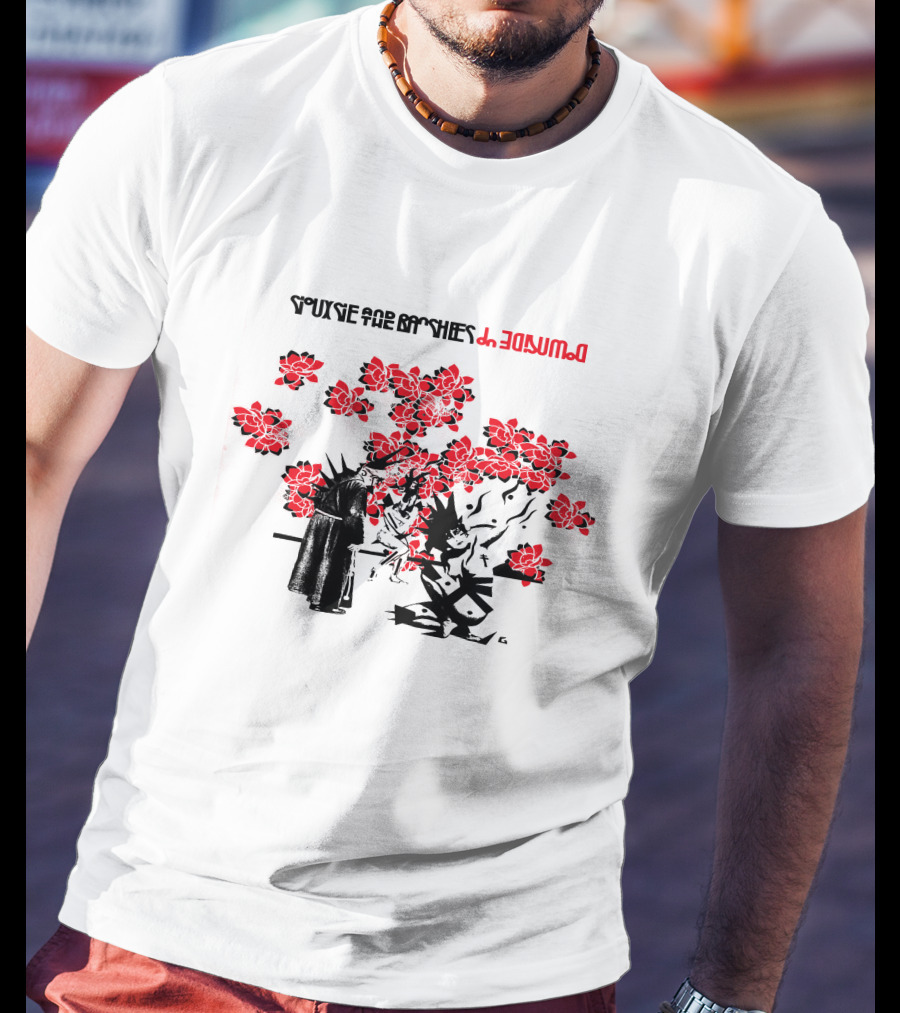 Siouxsie And The Banshees Downside Up Graphic With Floral And Figures T-Shirt