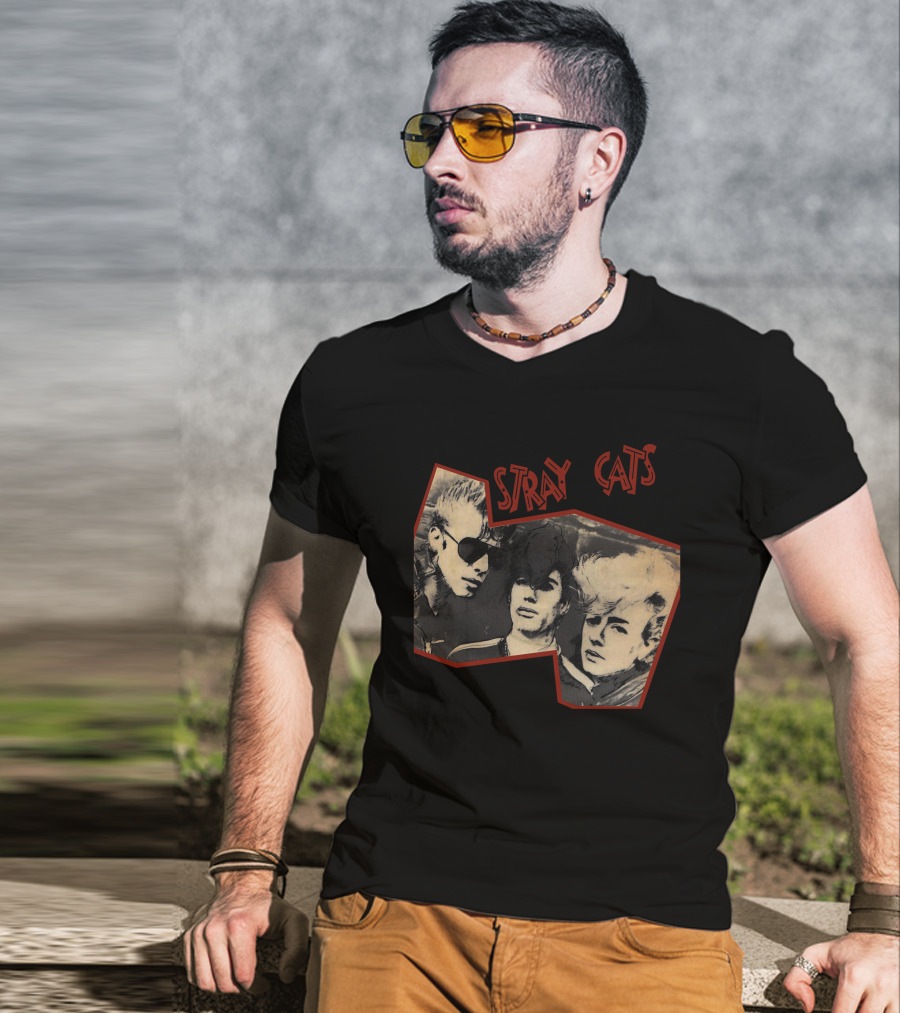 Stray Cats Vintage Trio T-Shirt