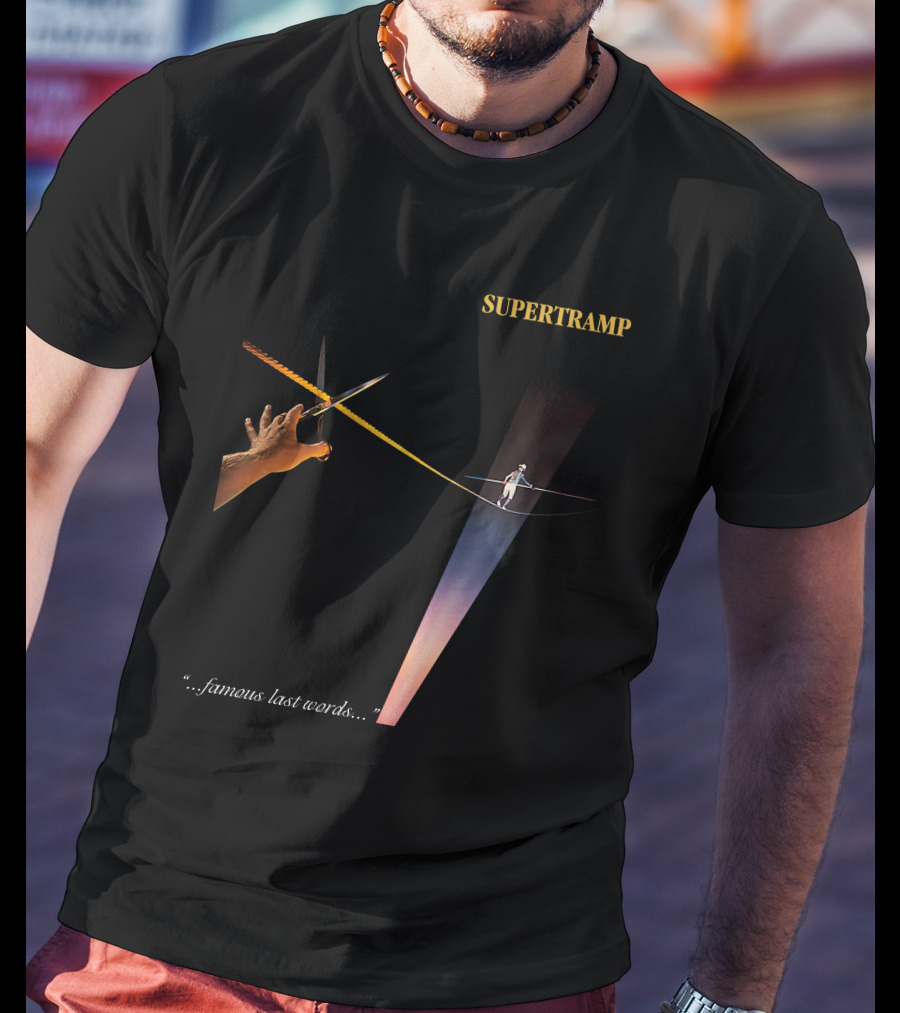 Supertramp Famous Last Words Album Cover Art Tightrope Balancing Act T-Shirt