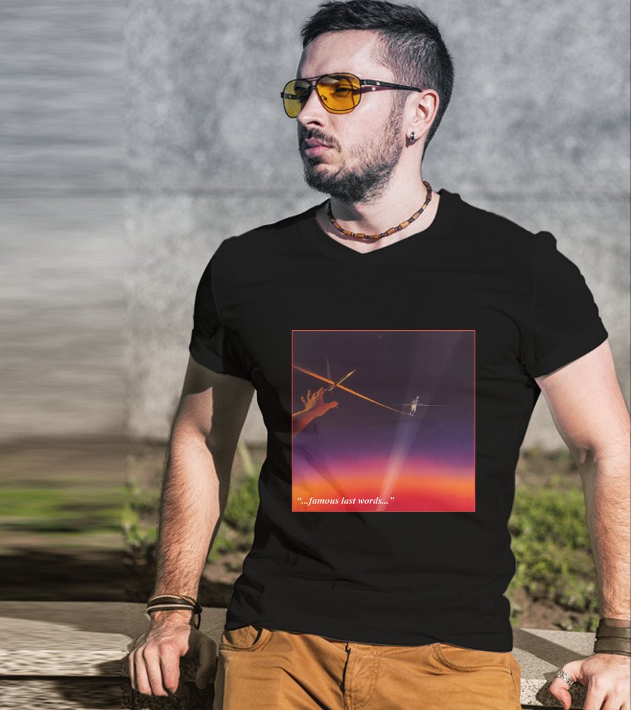 Famous Last Words Tightrope Walker And Scissors Tension T-Shirt