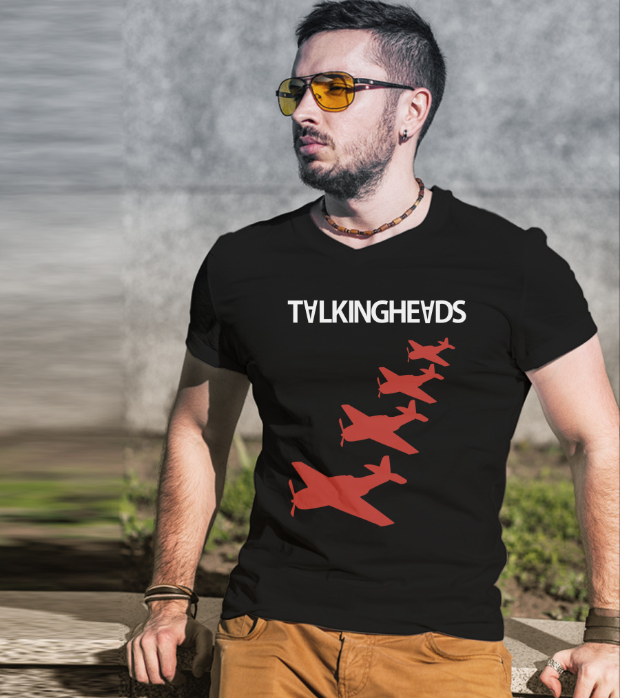 Talking Heads Red Airplanes Formation T-Shirt