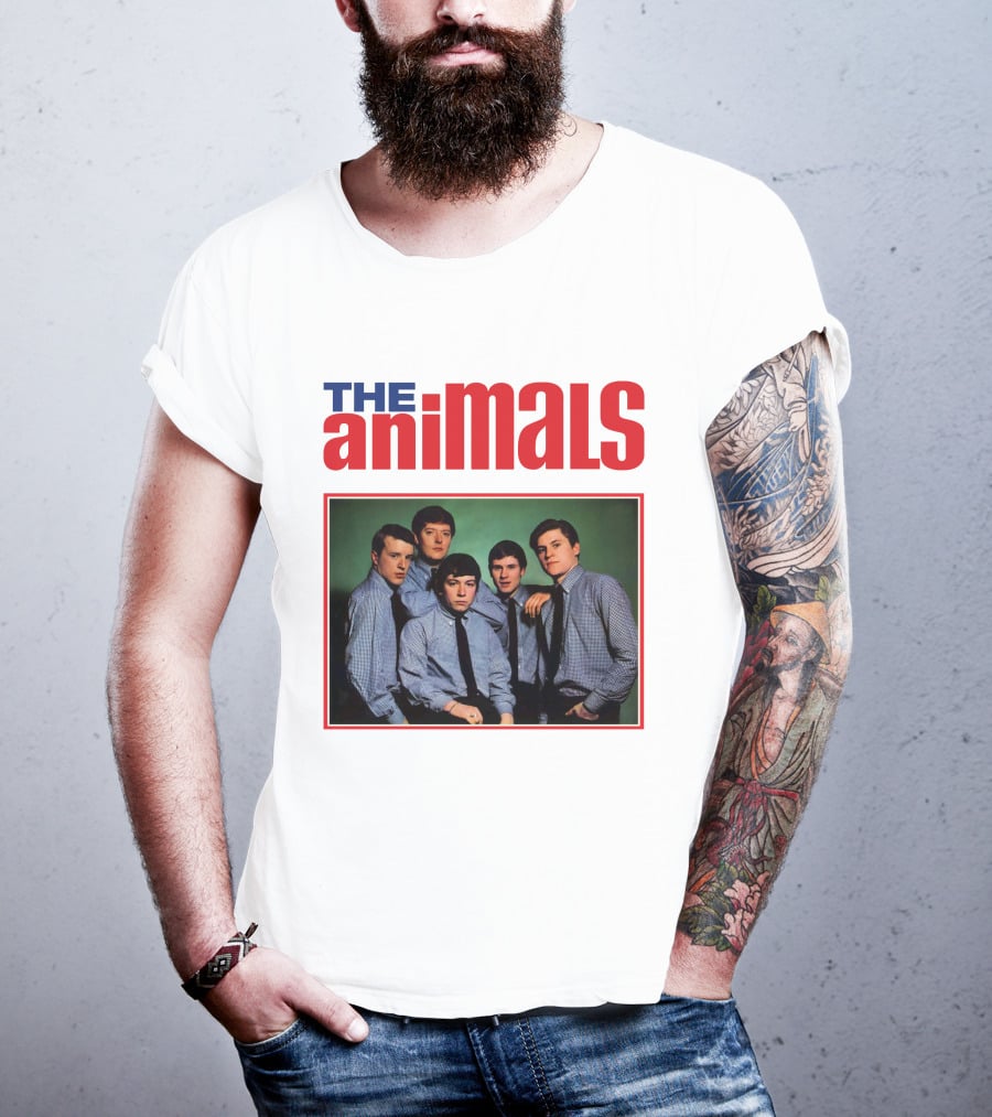 The Animals Band Portrait In Classic Style T-Shirt
