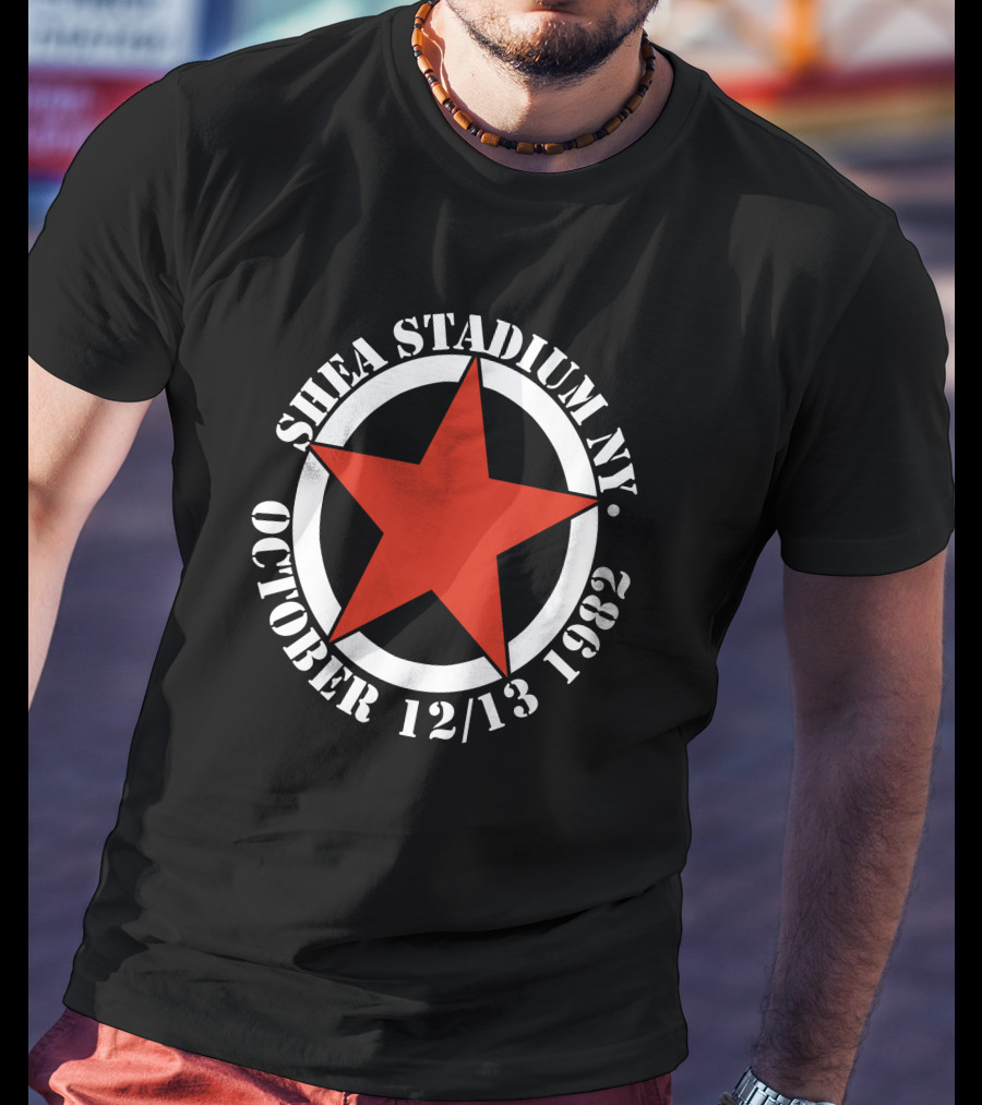 Shea Stadium Ny October 12 13 1982 Red Star T-Shirt
