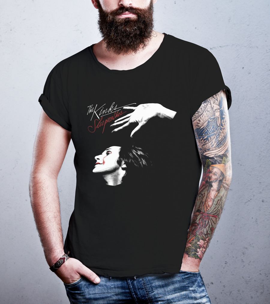 The Kinks Sleepwalker Face Profile With Hand Gesture T-Shirt