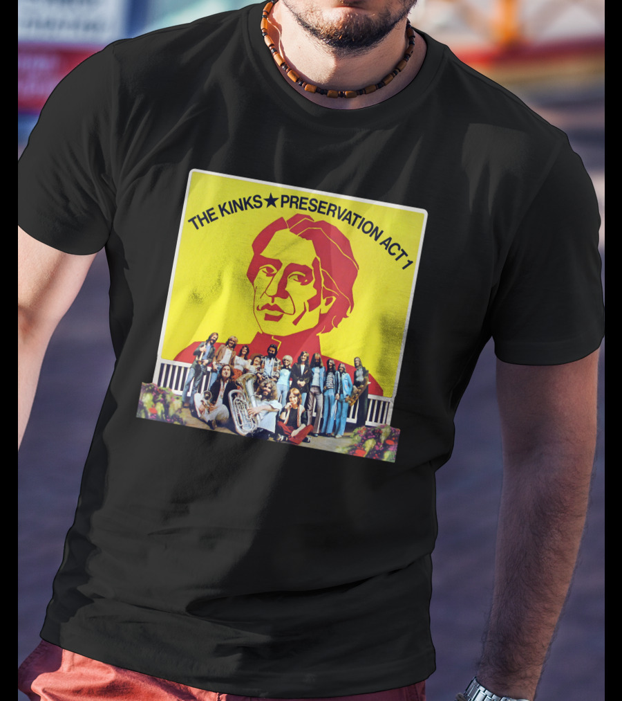 The Kinks Preservation Act 1 Album Cover Art With Band Members T-Shirt