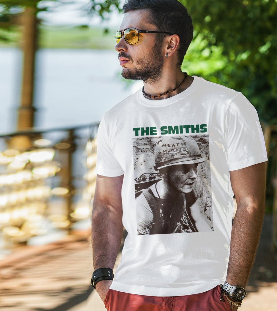 The Smiths Meat Is Murder Vintage Soldier Helmet T-Shirt