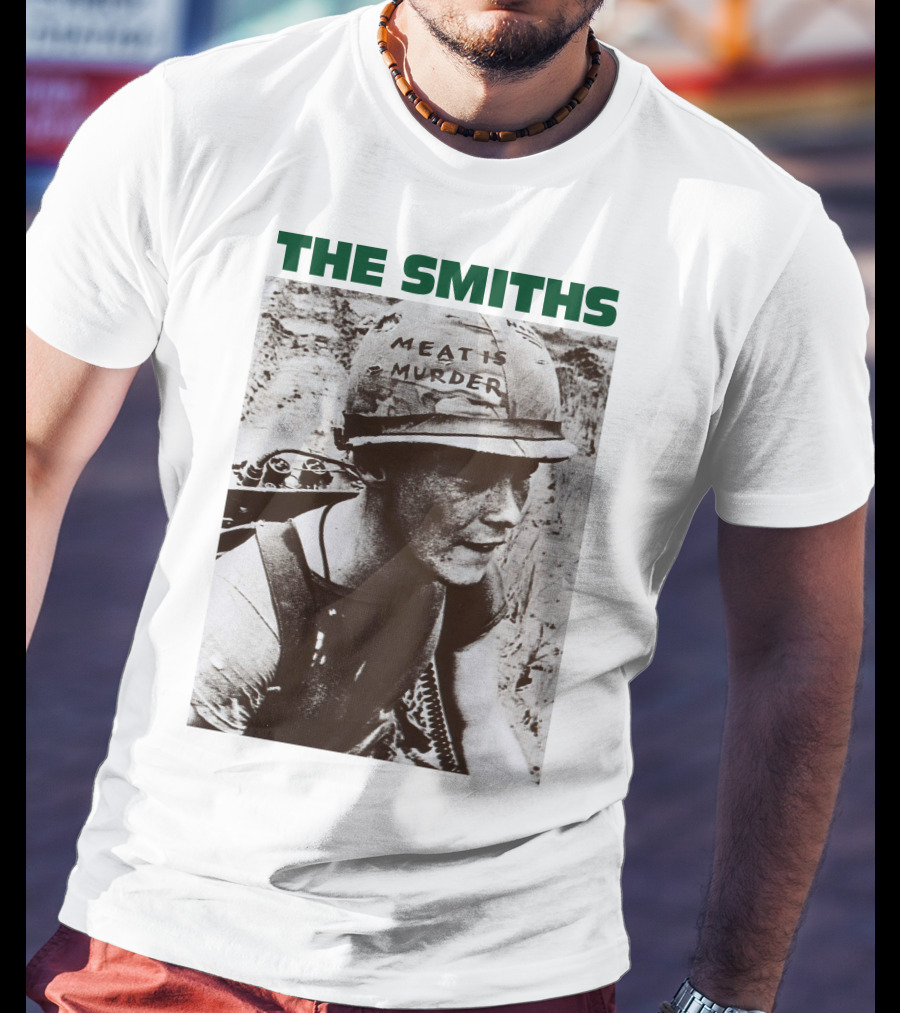 The Smiths Meat Is Murder Vintage Soldier Helmet T-Shirt