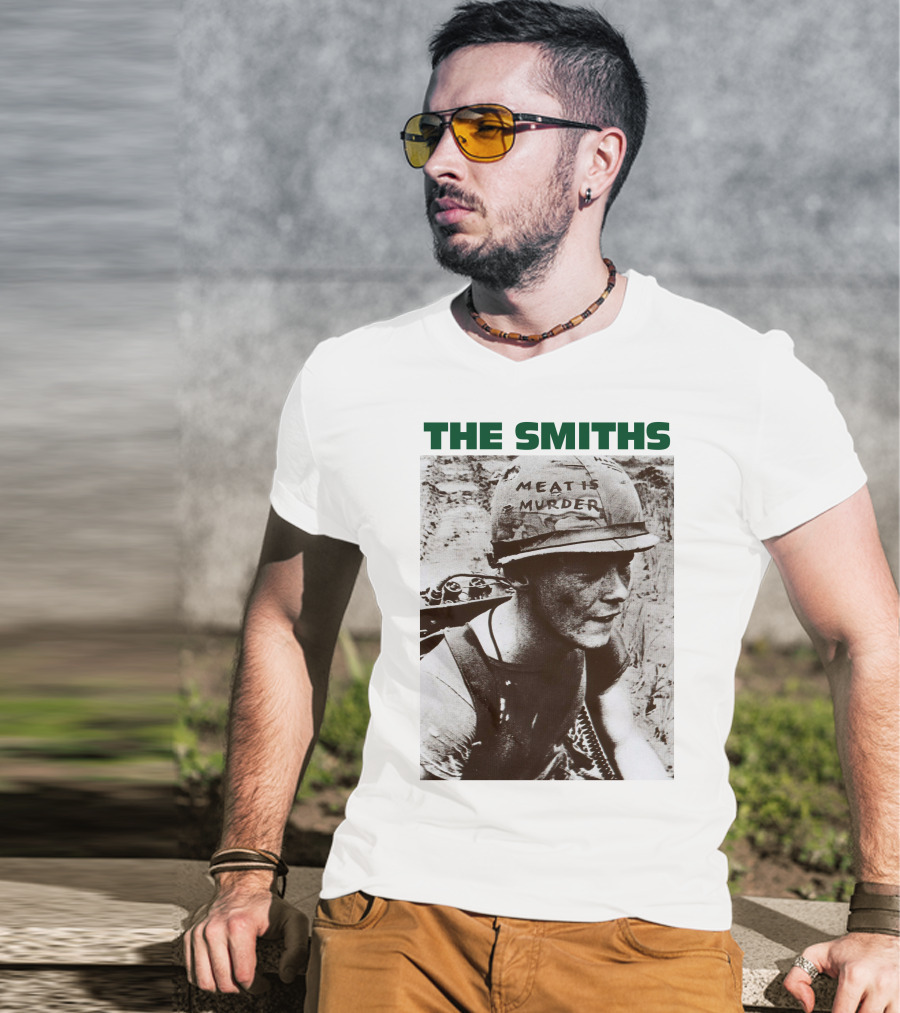The Smiths Meat Is Murder Vintage Soldier Helmet T-Shirt