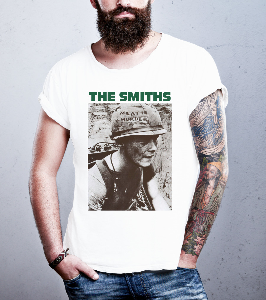The Smiths Meat Is Murder Vintage Soldier Helmet T-Shirt