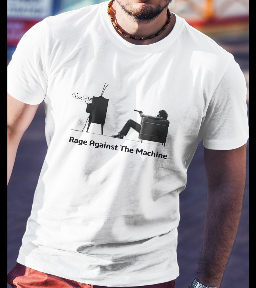 Rage Against The Machine Tv Explosion Reclining Figure T-Shirt