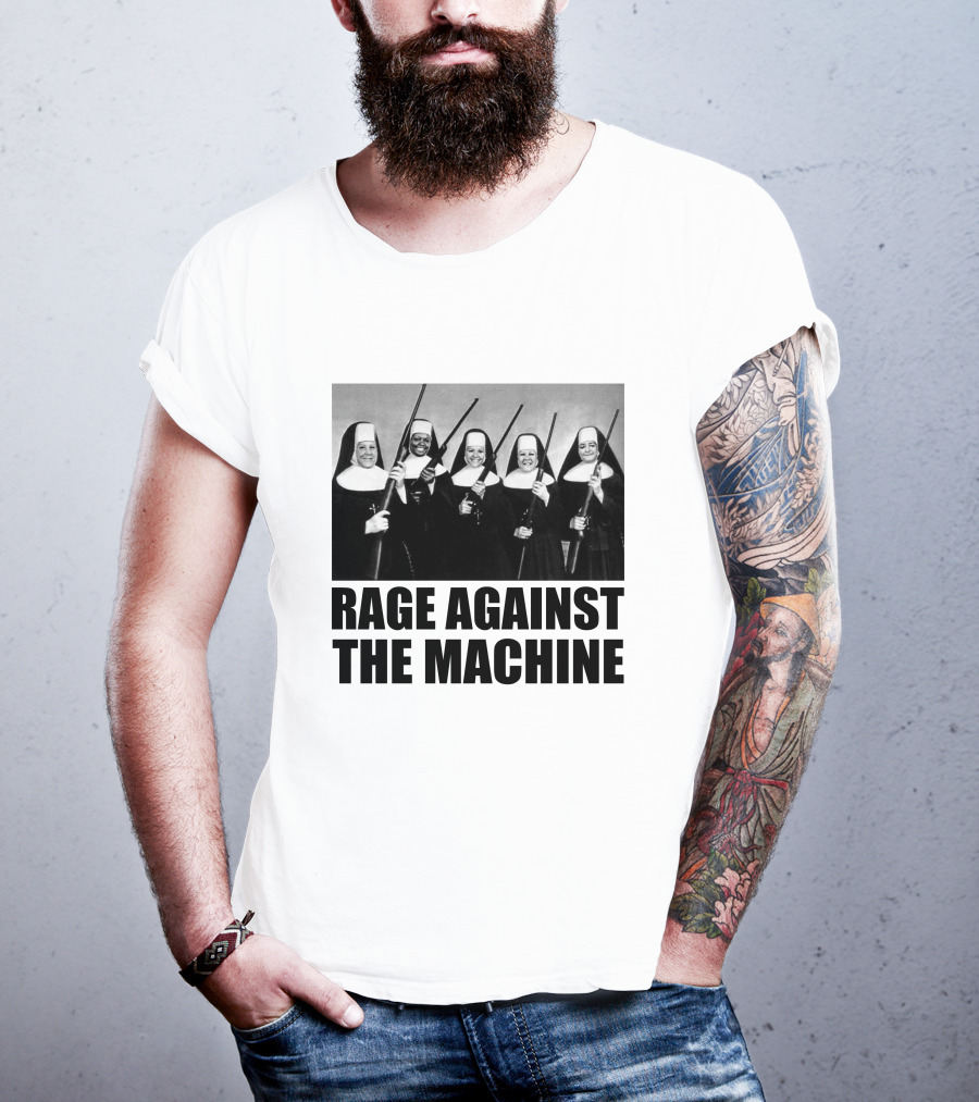 Rage Against The Machine Nuns With Guns Photomontage T-Shirt