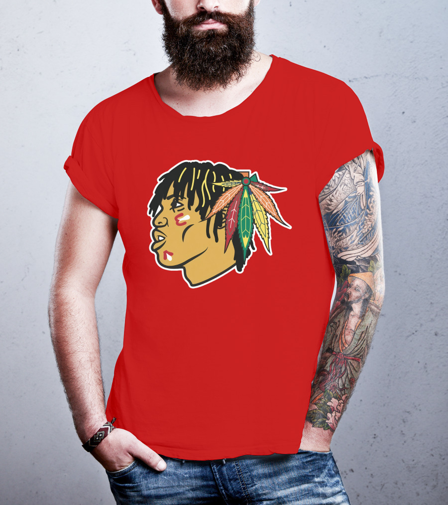 Chicago Blackhawks 21 Rap Logo Custom T-Shirt