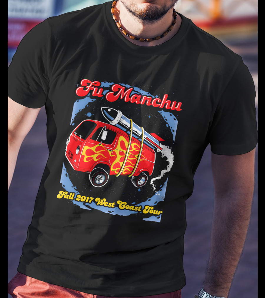 Fu Manchu Fall 2017 West Coast Tour Rocket Van T-Shirt