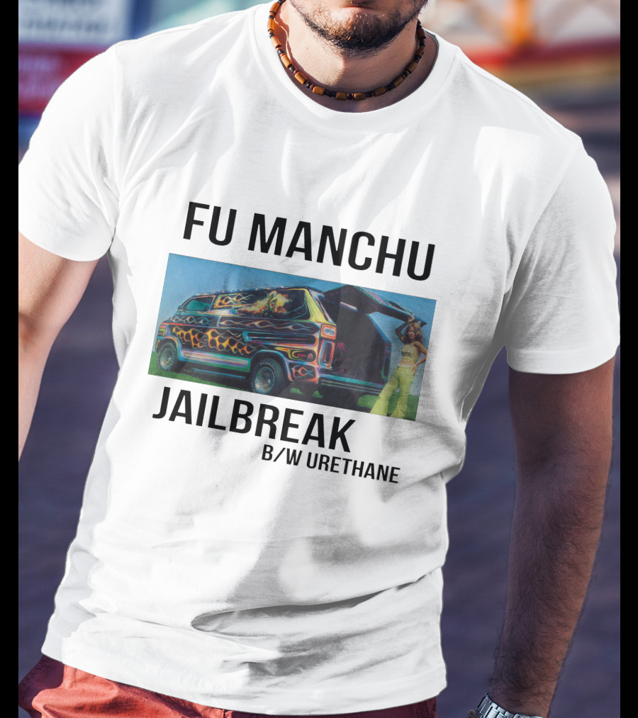 Fu Manchu Jailbreak B/W Urethane Van Art T-Shirt