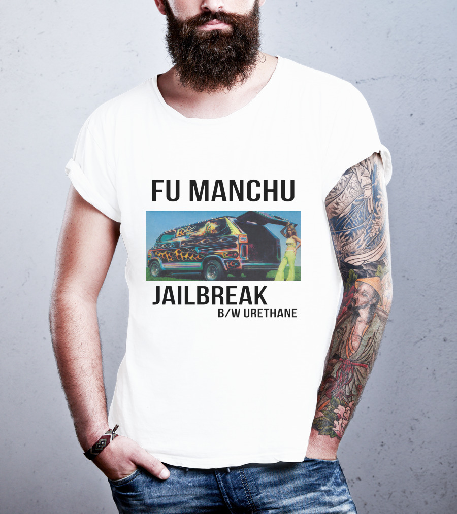 Fu Manchu Jailbreak B/W Urethane Van Art T-Shirt
