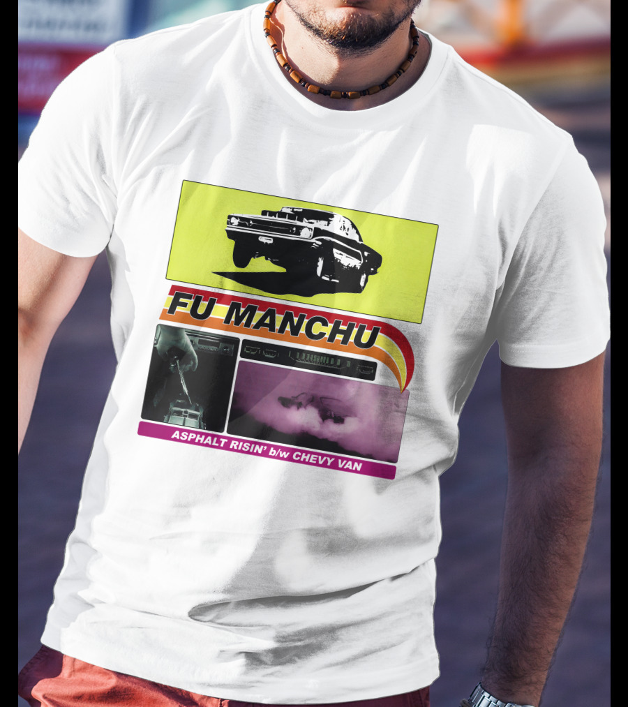 Fu Manchu Asphalt Risin' B/W Chevy Van T-Shirt