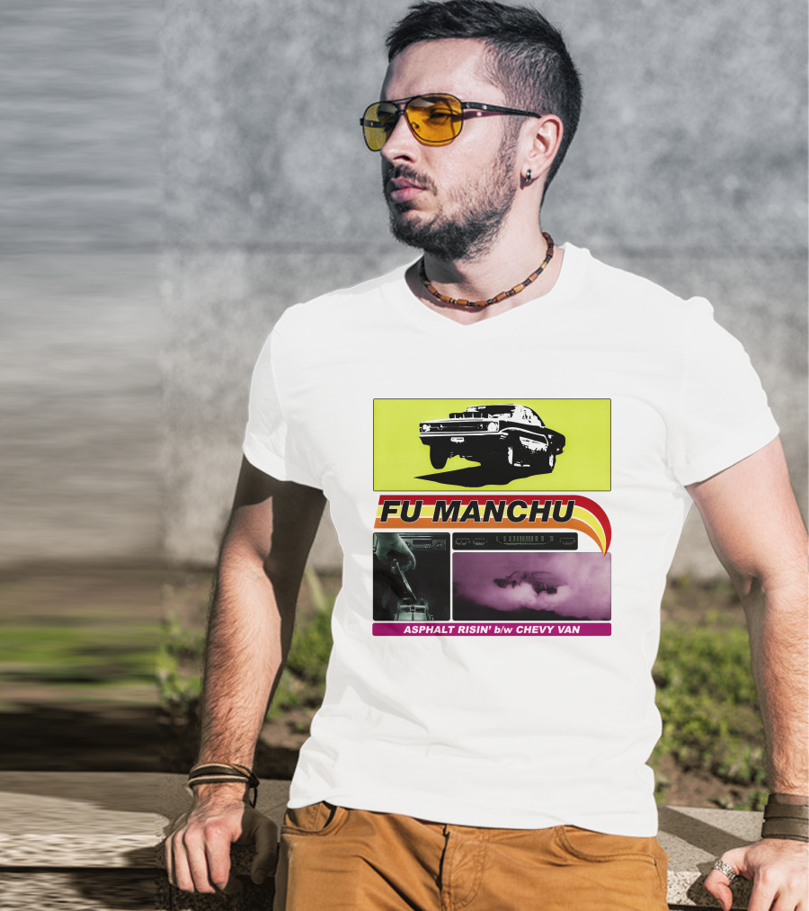 Fu Manchu Asphalt Risin' B/W Chevy Van T-Shirt