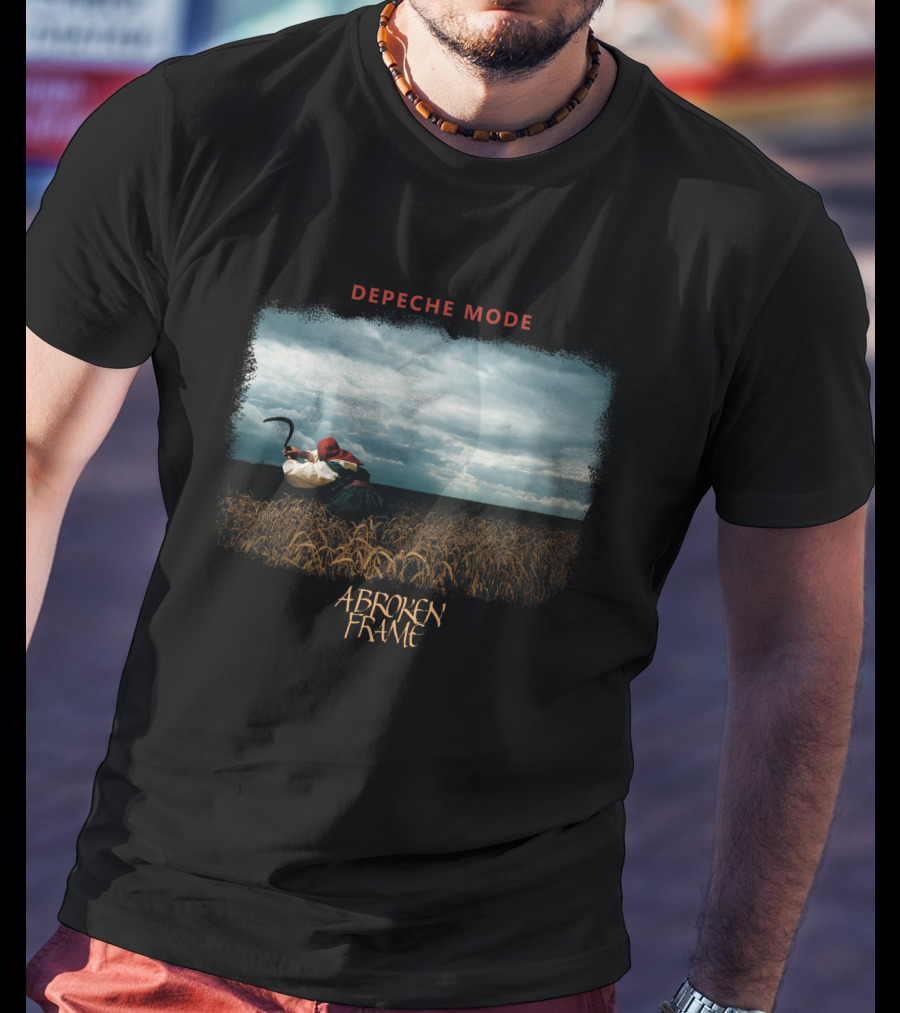 Depeche Mode A Broken Frame Wheat Field Scythe Album Cover T-Shirt
