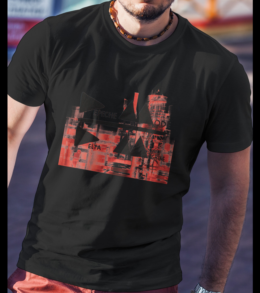 Depeche Mode Delta Machine Industrial Red Triangles T-Shirt