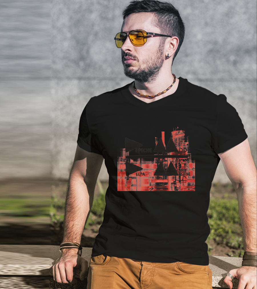 Depeche Mode Delta Machine Industrial Red Triangles T-Shirt