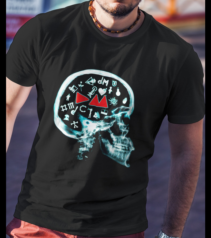 Depeche Mode Dm X-Ray Skull Symbols And Iconic Motif T-Shirt