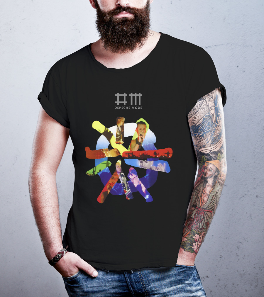 Depeche Mode Colorful Band Silhouette Collage T-Shirt