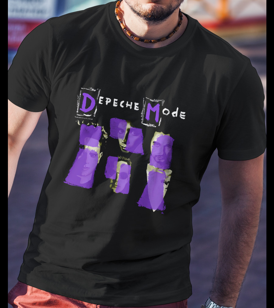 Depeche Mode Purple Faces Collage T-Shirt
