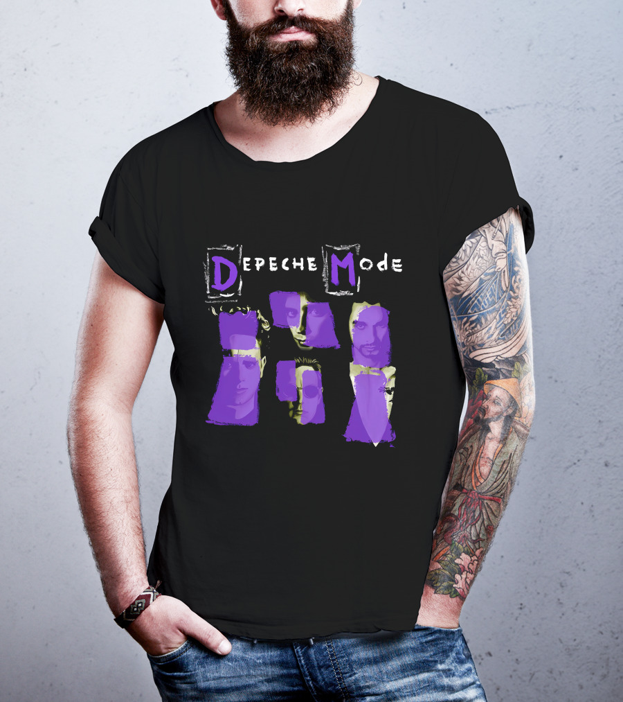 Depeche Mode Purple Faces Collage T-Shirt