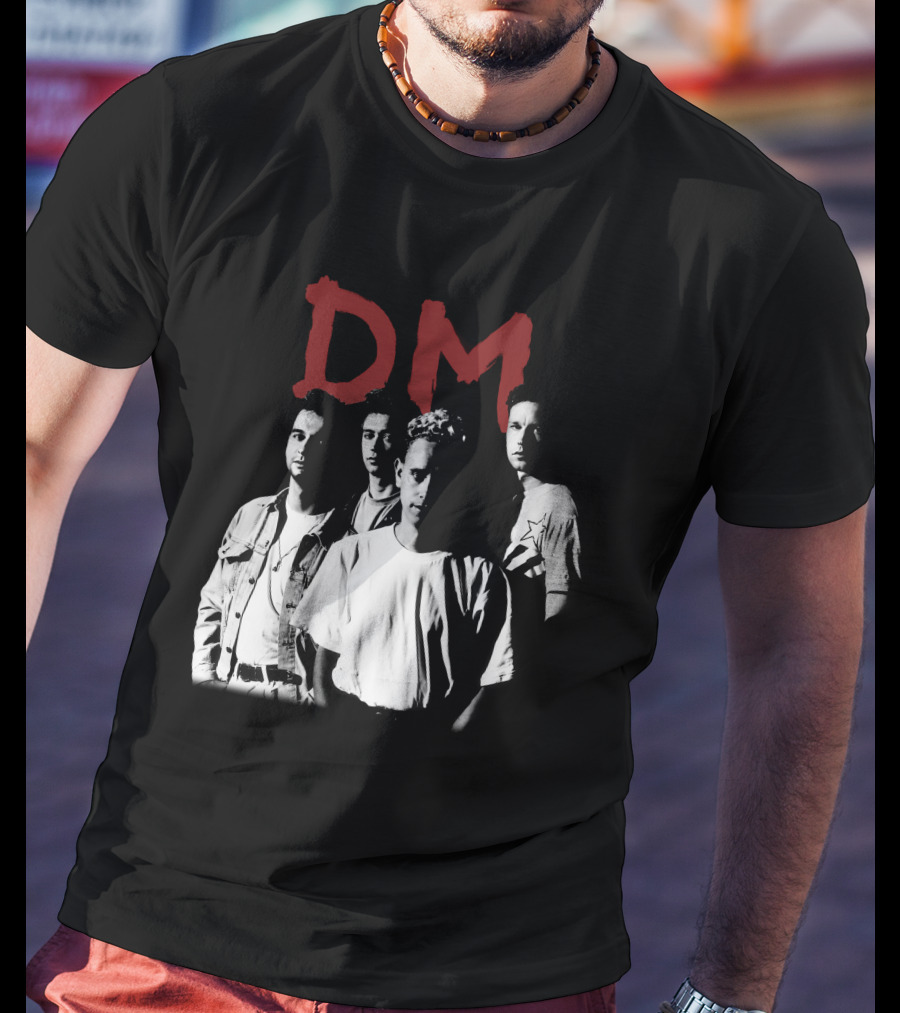 Dm Depeche Mode 11 Band Members Black And White T-Shirt
