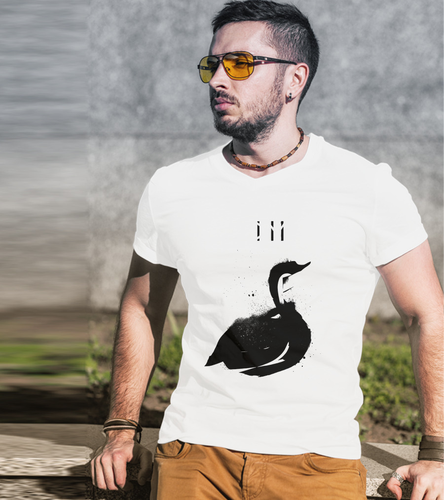 Depeche Mode 7 Abstract Black Swan Stencil Theme Vintage Style T-Shirt