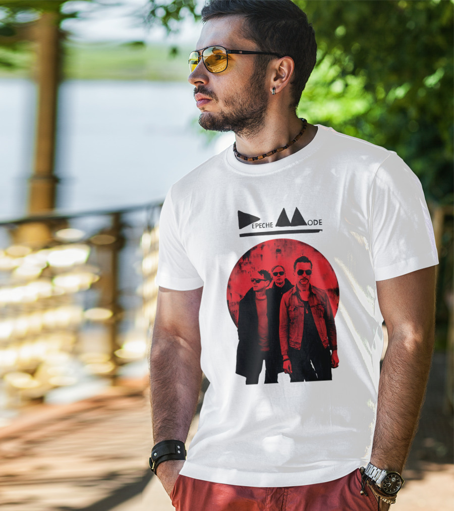 Depeche Mode Band Red Circle T-Shirt