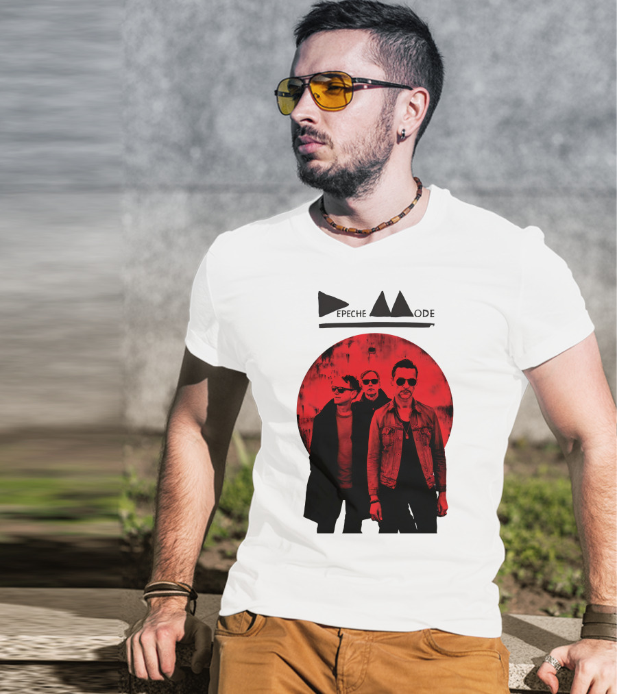 Depeche Mode Band Red Circle T-Shirt