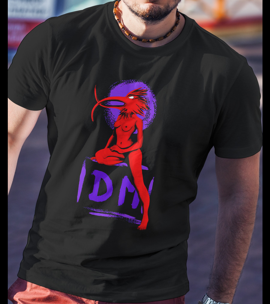 Dpm Idm Bird-Headed Woman Sitting Art T-Shirt
